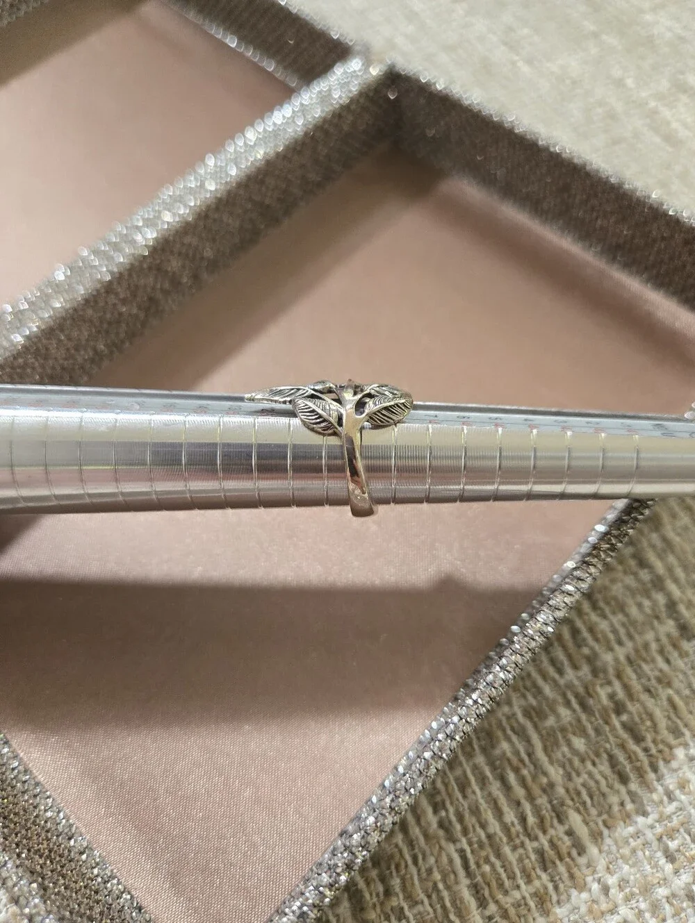 Paz Creations Sterling Silver Leaf Cluster Ring